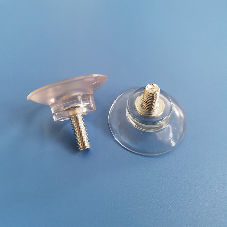 M6螺杆透明塑料吸盘PVC螺杆玻璃吸盘可调节m6螺丝吸盘