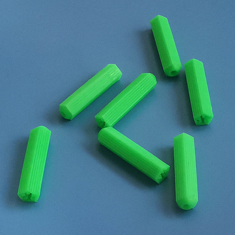 6厘胶塞 M6绿色白色直通型2000个装PE新料塑料膨胀管
