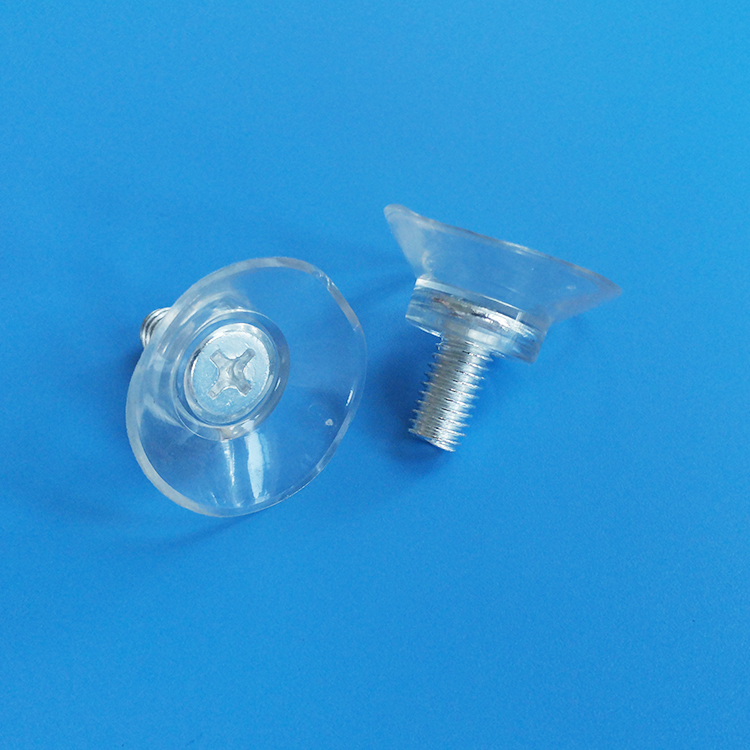 PVC透明玻璃吸盘 M8*14带螺杆螺丝吸盘 可调节