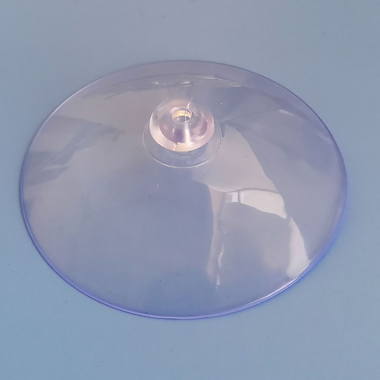 直径75mm蘑菇头浅蓝无痕吸盘环保PVC透明吸盘
