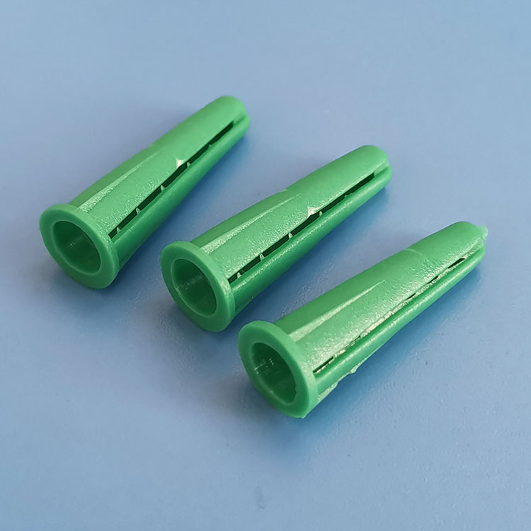 锥形塑料膨胀管8*25mm快速安装壁虎067E绿色